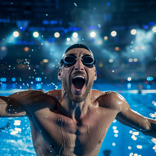 Imagem ilustrativa. Atleta comemora obtenção do índice olímpico.  FONTE: MAGNIFIC AI-generated - https://www.magnific.com/author/freepik 